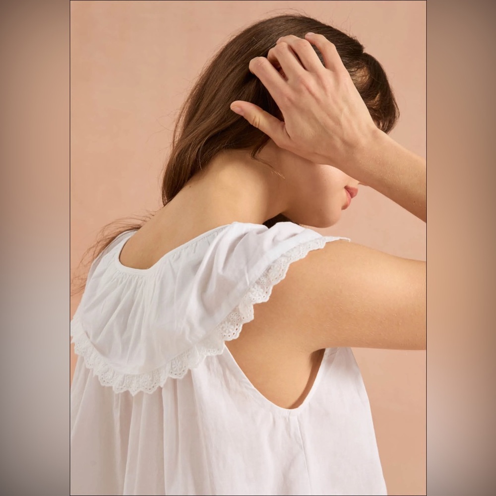 NWOT If Only If Eponine Blouse in white size XS Small - Picture 3 of 16
